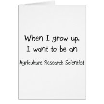 Cuando me crezco quiera ser una agricultura Resear Tarjetas