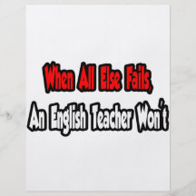 Cuando todo falla, un profesor de inglés no tarjeta publicitaria