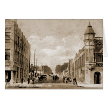 Cuarta calle de Monett Missouri Tarjeton