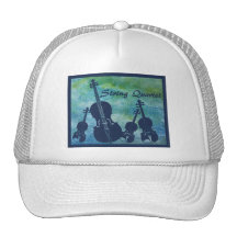 Cuarteto de cuerda en azul gorro