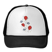 Cuarto de los globos de julio gorros  