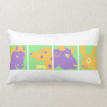 cuatro animales en colores pastel almohadas