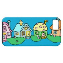 Cuatro casas del dibujo animado iPhone 5 fundas