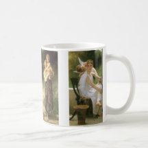 Cuatro diversas pinturas de Bouguereau Taza De Café