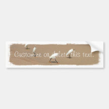 Cuatro Egrets; Personalizable Pegatina De Parachoque