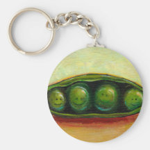Cuatro guisantes en un arte original único de la d llaveros personalizados