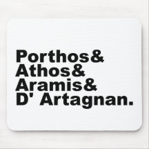 Cuatro mosqueteros - Porthos Athos Aramis D'Artagn Alfombrilla De Raton