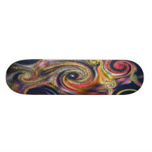 Cubierta abstracta del monopatín del cosmos que re