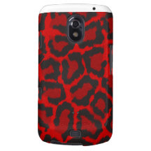 Cubierta/caja rojas del estampado de animales de l galaxy nexus fundas