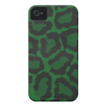 Cubierta/caja verdes del estampado de animales de  Case-Mate iPhone 4 carcasas