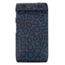 Cubierta/caso azul marino del estampado de animale motorola droid RAZR funda