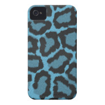 Cubierta/caso azules claros del estampado de anima iPhone 4 Case-Mate fundas