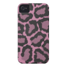 Cubierta/caso rosas claros del estampado de animal iPhone 4 Case-Mate cobertura