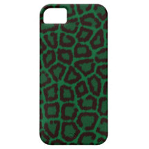 Cubierta/caso verde oscuro del estampado de animal iPhone 5 carcasas