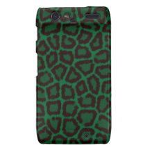 Cubierta/caso verde oscuro del estampado de animal motorola droid RAZR funda
