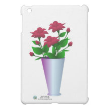 Cubierta color de rosa del iPad del florero iPad Mini Fundas