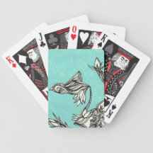 Cubierta de la elegancia en vuelo de tarjetas baraja de cartas