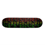 cubierta de la pintada del color del rasta patín personalizado