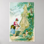 Cubierta del calendario 1888 de las señoras del vi poster