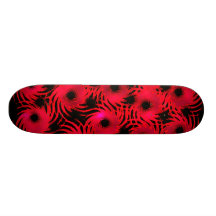 Cubierta del fuego rojo del monopatín