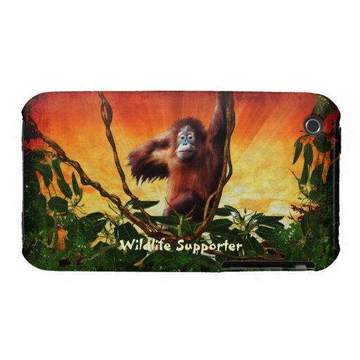 Cubierta del iPhone 4 del orangután y de la fauna  iPhone 3 Case-Mate Cárcasas