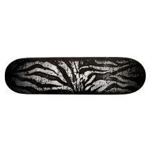Cubierta del monopatín del Grunge de la cebra