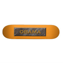 Cubierta del monopatín del plaq del metal de Obama