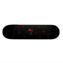 Cubierta estrellada del monopatín del rosa rojo de