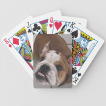 Cubierta inglesa del perro del toro de naipes baraja cartas de poker