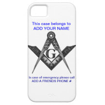 Cubierta masónica del teléfono del HIELO iPhone 5 Case-Mate Cárcasas