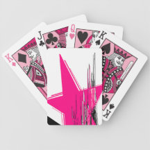 Cubierta rosada de la estrella baraja cartas de poker