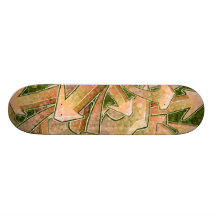 Cubierta verde de las flechas de la pintada patines 