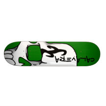 Cubierta (verde) del monopatín de Calavera
