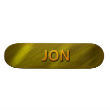 cubiertas de encargo del monopatín del oro del jon