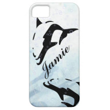 cubiertas del iphone del DELFÍN del agua azul iPhone 5 Case-Mate Protectores