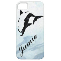 cubiertas del iphone del DELFÍN del agua azul iPhone 5 Case-Mate Protector