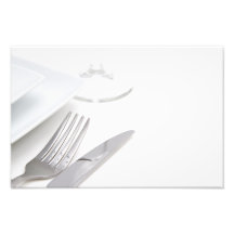 Cubierto blanco fotografías  
