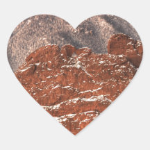 Cubierto en nieve colcomanias de corazon personalizadas