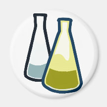 Cubiletes de la química iman de frigorífico