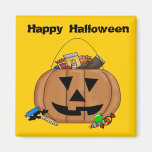 Cubo del caramelo del feliz Halloween Imanes Para Frigoríficos