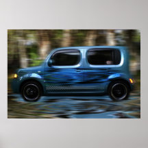 Cubo en el movimiento posters