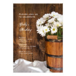 Cubo y fiesta de cumpleaños de madera del país de  invitaciones personalizada