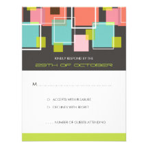 Cubos retros de la MOD de la diversión colorida de Comunicados Personalizados
