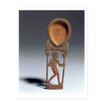 Cuchara cosmética con una figura de un lutenist, n postal