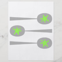 Cucharas de la imagen con Splat. verde Tarjetas Informativas
