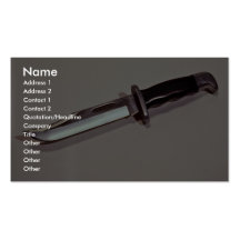 Cuchillo de caza plantilla de tarjeta de negocio
