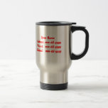 Cuchillo y taza de la bifurcación con las fechas m