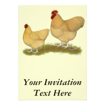 Cuco del limón de Orpingtons Invitaciones Personalizada