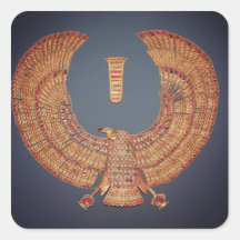 Cuello bajo la forma de diosa del buitre calcomanías cuadradas