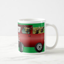 Cuello rojo Santa Tazas De Café